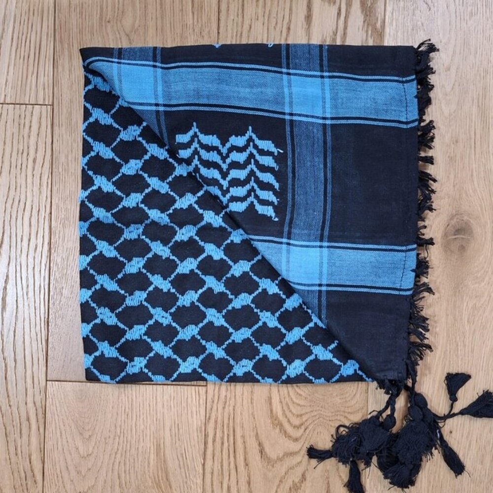 Black and Light Blue Keffiyeh